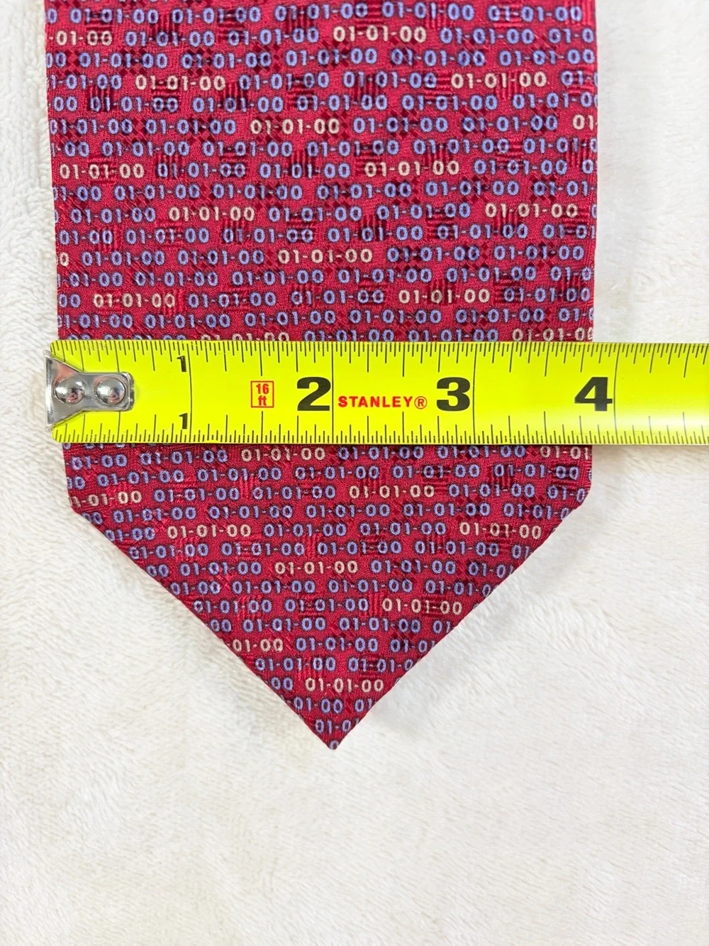 Vintage Y2K Mark of the Millennium‎ Necktie Red Blue White 01-01-00 Novelty Tie